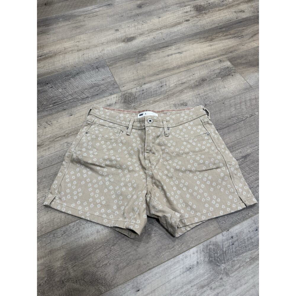 WOMENS $44 Levi's SPOTTED KHAKI DENIM SHORTS SIZE 8